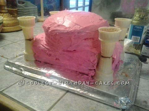 1st Birthday Princess Castle Cake