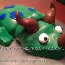 Coolest Green Dinosaur Cake