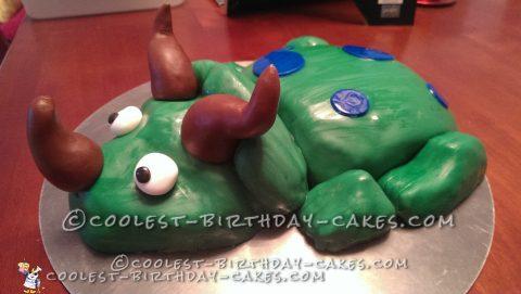 Coolest Green Dinosaur Cake