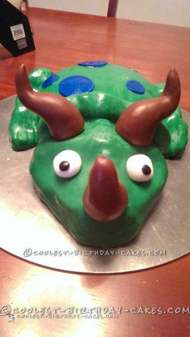 Coolest Green Dinosaur Cake