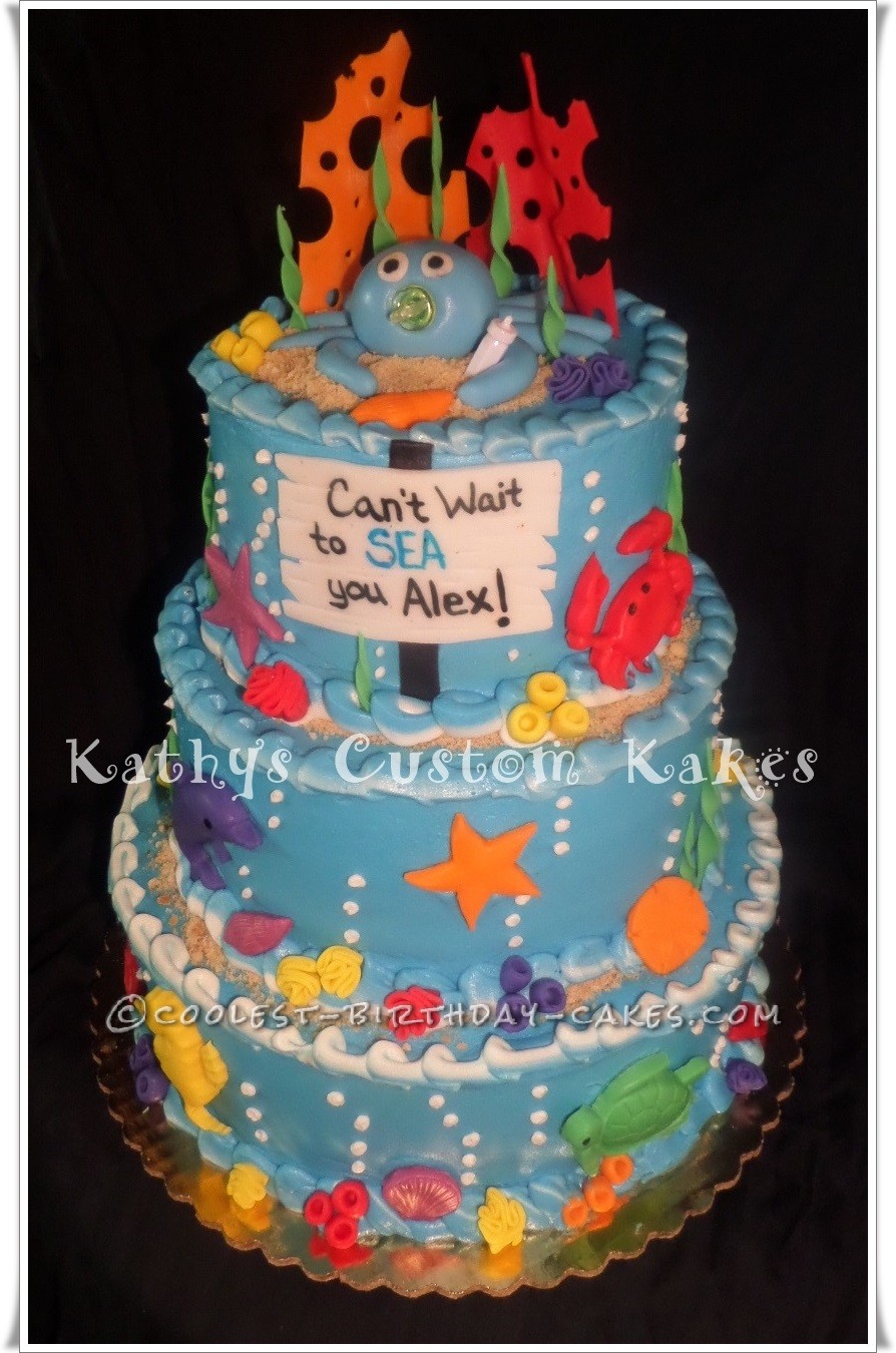 Coolest Under the Sea Shower Cake