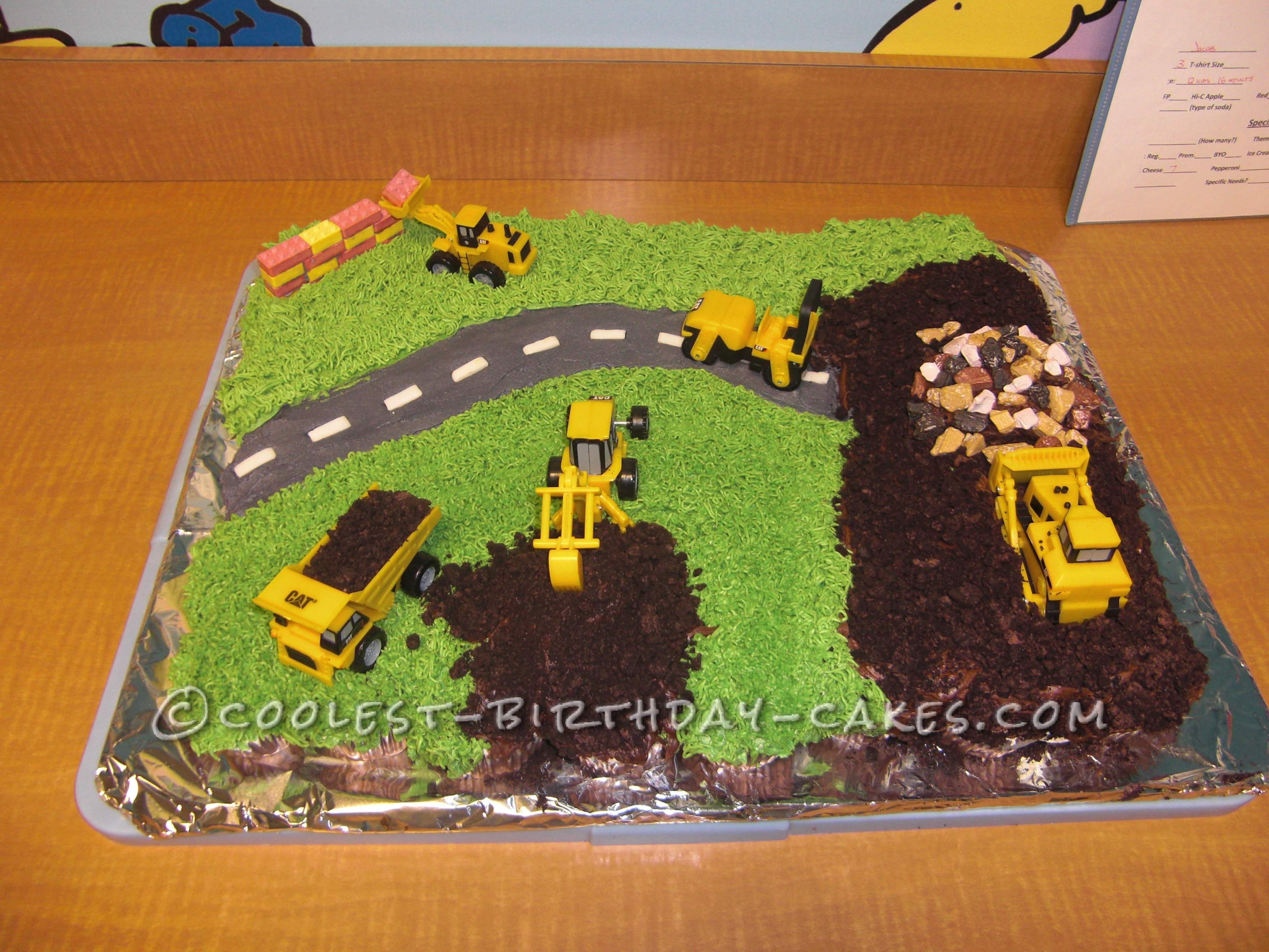 Easy Construction Site Cake