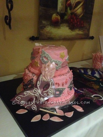 Pink Masquerade Cake
