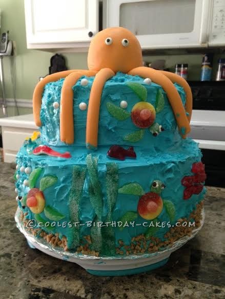 Coolest Easy and Beautiful Ocean Theme Cake