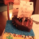 Coolest Playmobile Pirate Ship Birthday Cake