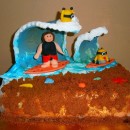 Riding the Tube with Minions Figure Cake
