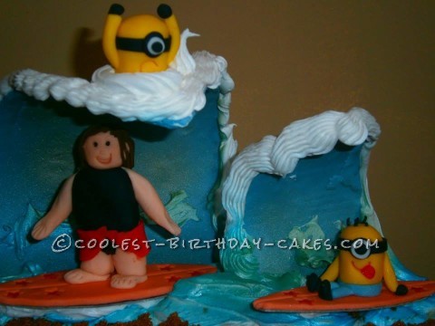 Riding the Tube with Minions Figure Cake