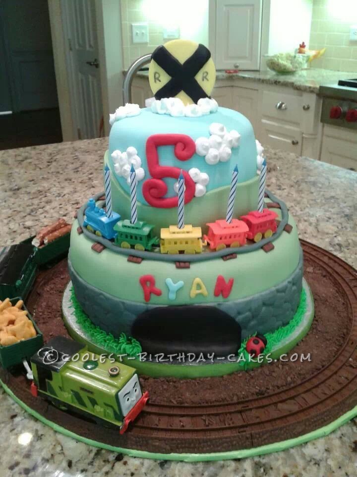 Coolest Train Birthday Cake