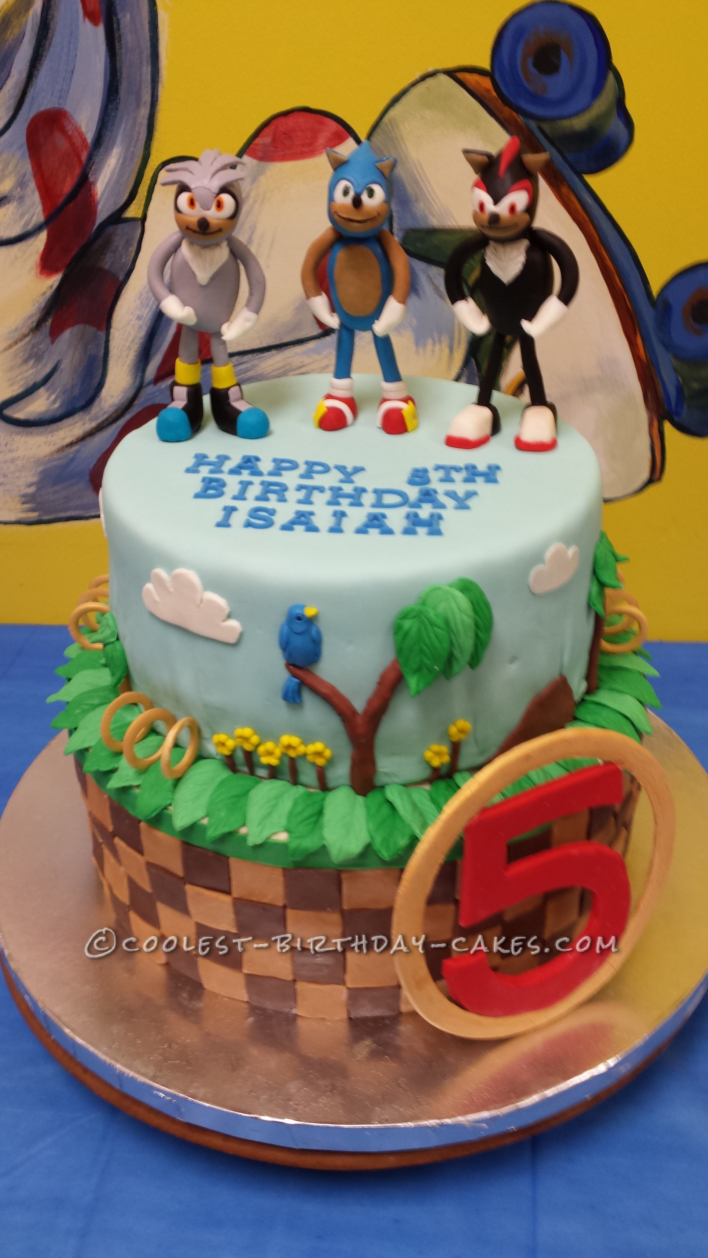 Coolest Sonic, Silver and Shadow the Hedgehogs Birthday Cake