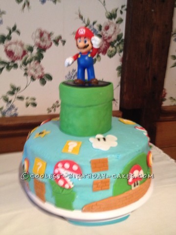 Coolest Super Mario on Buttercream Cake