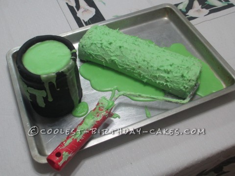 A Birthday Cake That Looks Like a Real Paint Roller!