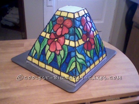 Stained Glass Lamp Cake that Lights Up!