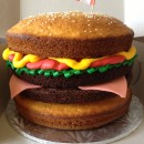 Coolest Hamburger Birthday Cake