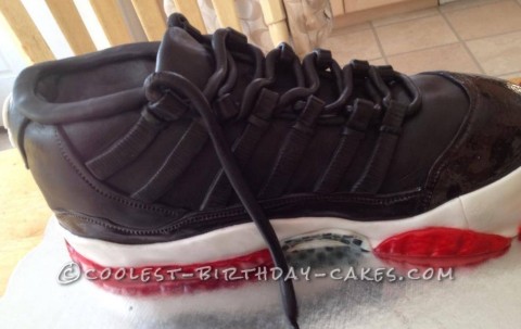 Coolest Retro 11 Jordan Sneaker and Shoe Box Cake