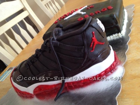 Coolest Retro 11 Jordan Sneaker and Shoe Box Cake