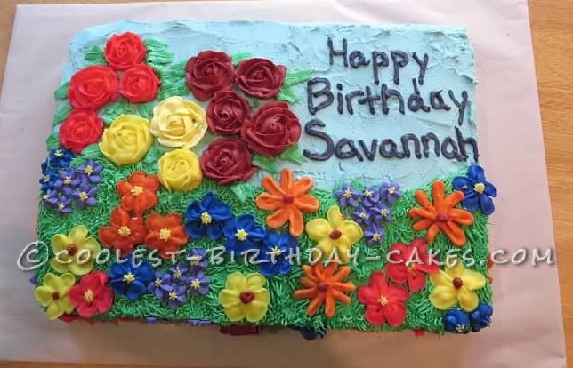 Beautiful Floral Cake for 2-Year-Old Birthday