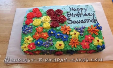Beautiful Floral Cake for 2-Year-Old Birthday