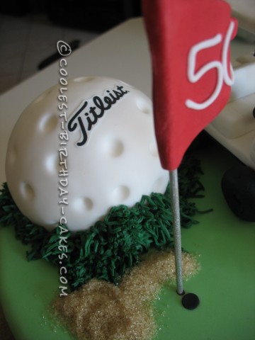Golf Themed 50th Birthday Cake