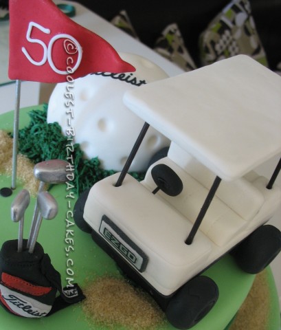 Golf Themed 50th Birthday Cake