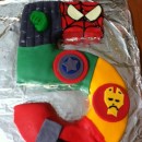 Coolest 5 Shaped Superhero Cake