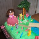 Coolest Dora Scene Cake for a 3-Year Old Girl