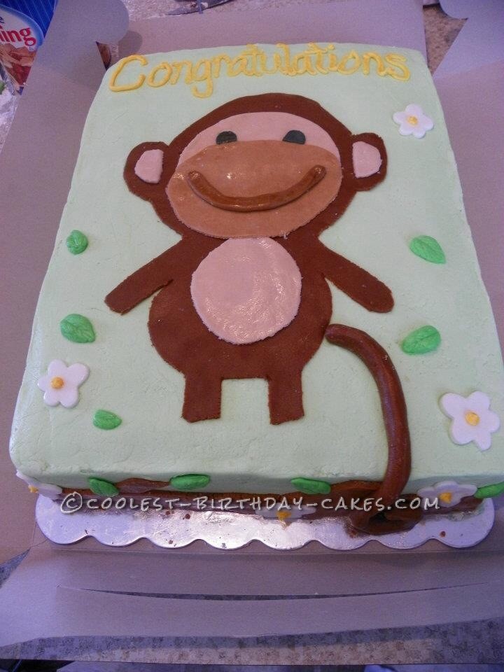 Cutest Monkey Baby Shower Cake