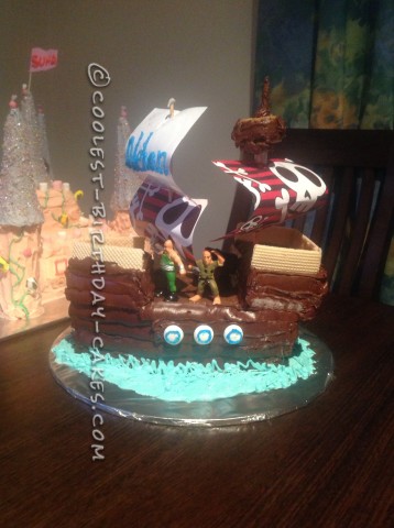 Princess and Pirate Party Cakes for Boy Girl Twins Birthday