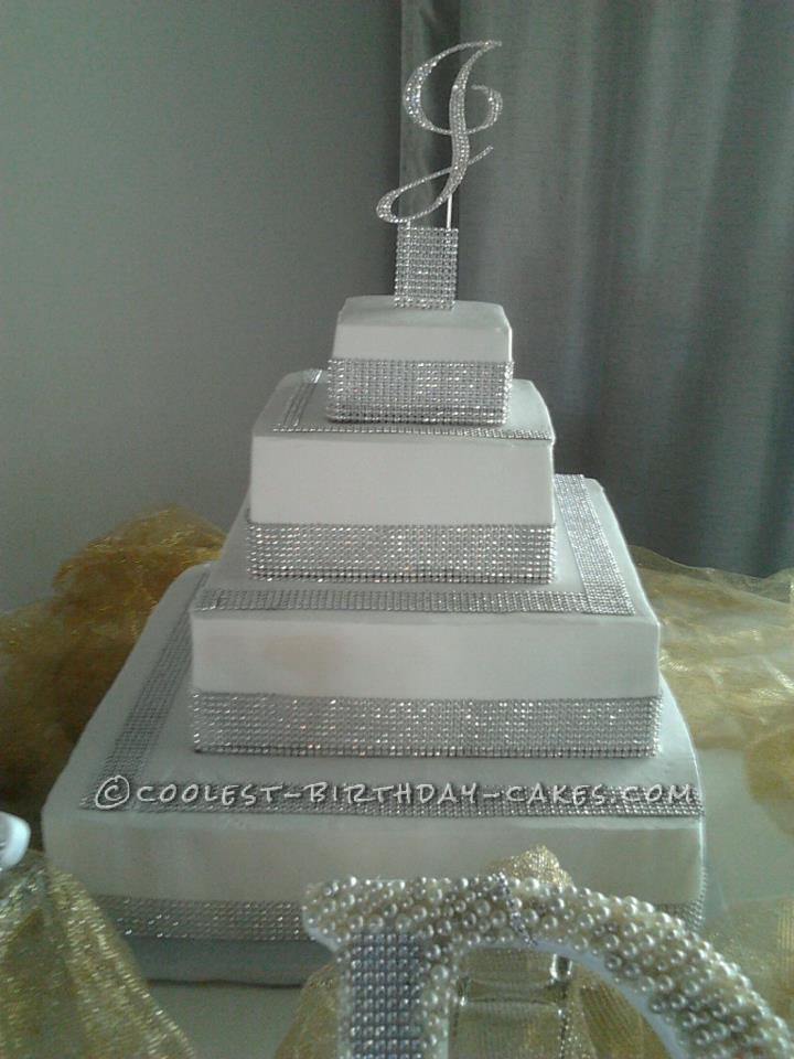 Beautiful Bling Wedding Cake