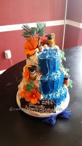 Coolest Luau Graduation Cake