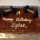 Weight Lifters Birthday Cookie Cake
