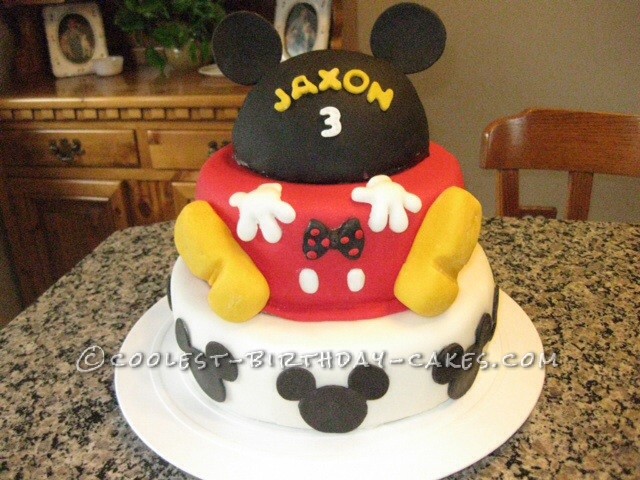 Cute Mickey Mouse Birthday Cake
