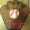Coolest 5th Birthday Baseball Glove Cake