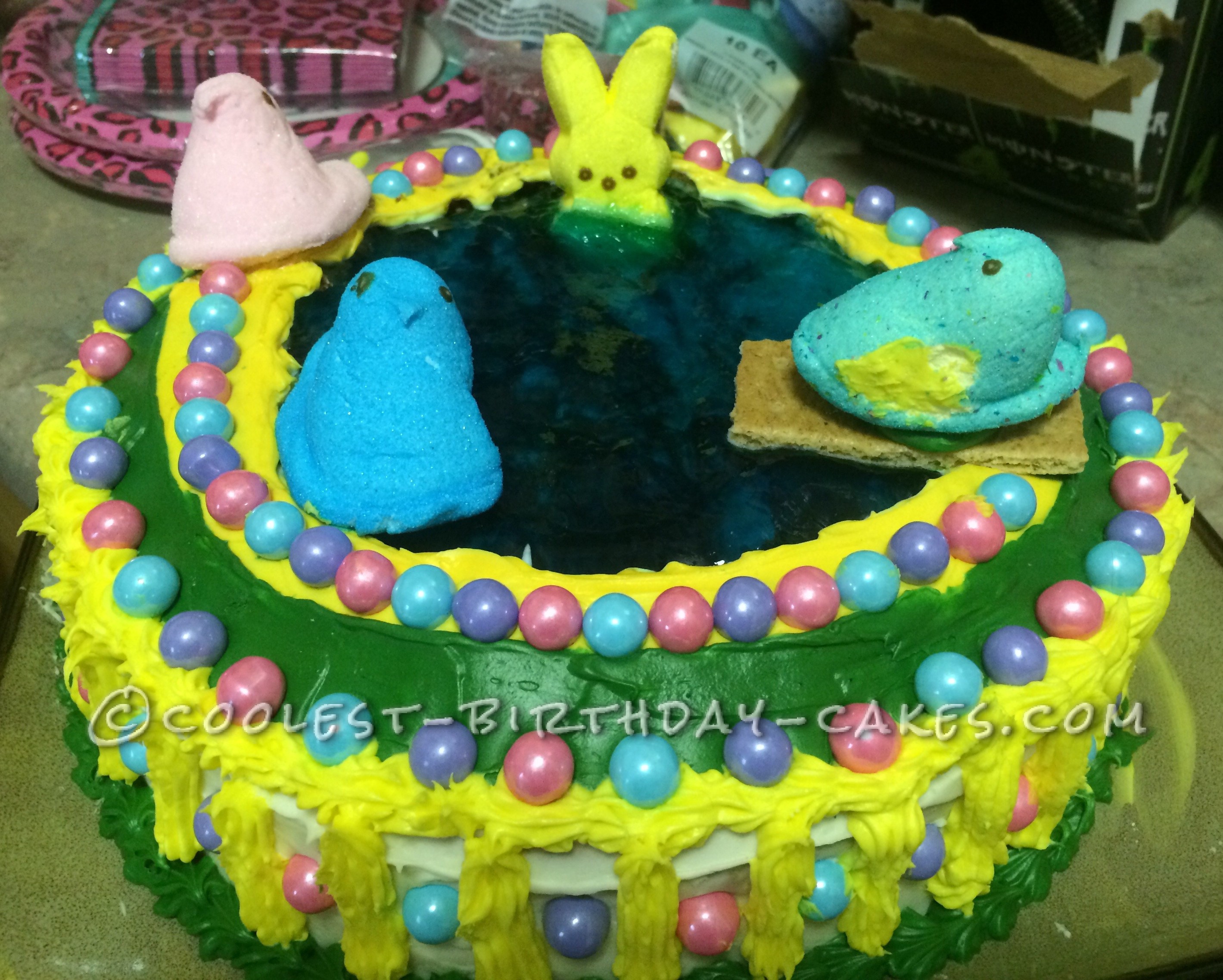 Coolest Easter Peeps 8th Birthday Cake