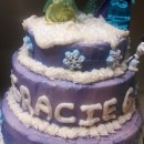 Three-Tiered Purple Frozen Cake