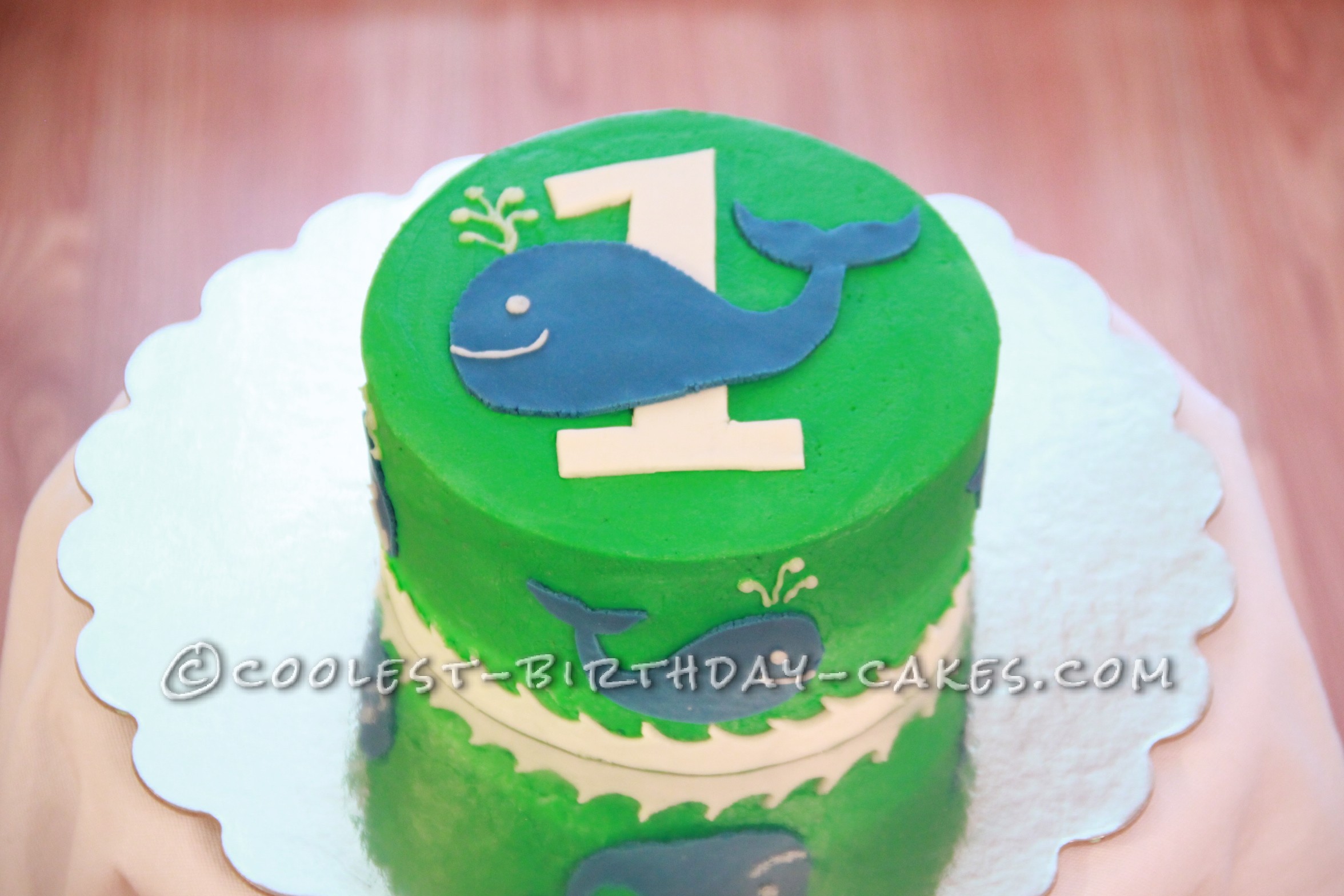 A "Whale" of a 1st Birthday Cake