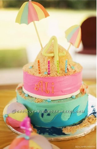 Beach Birthday Cake