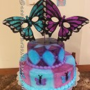 Coolest Butterfly Mask Birthday Cake