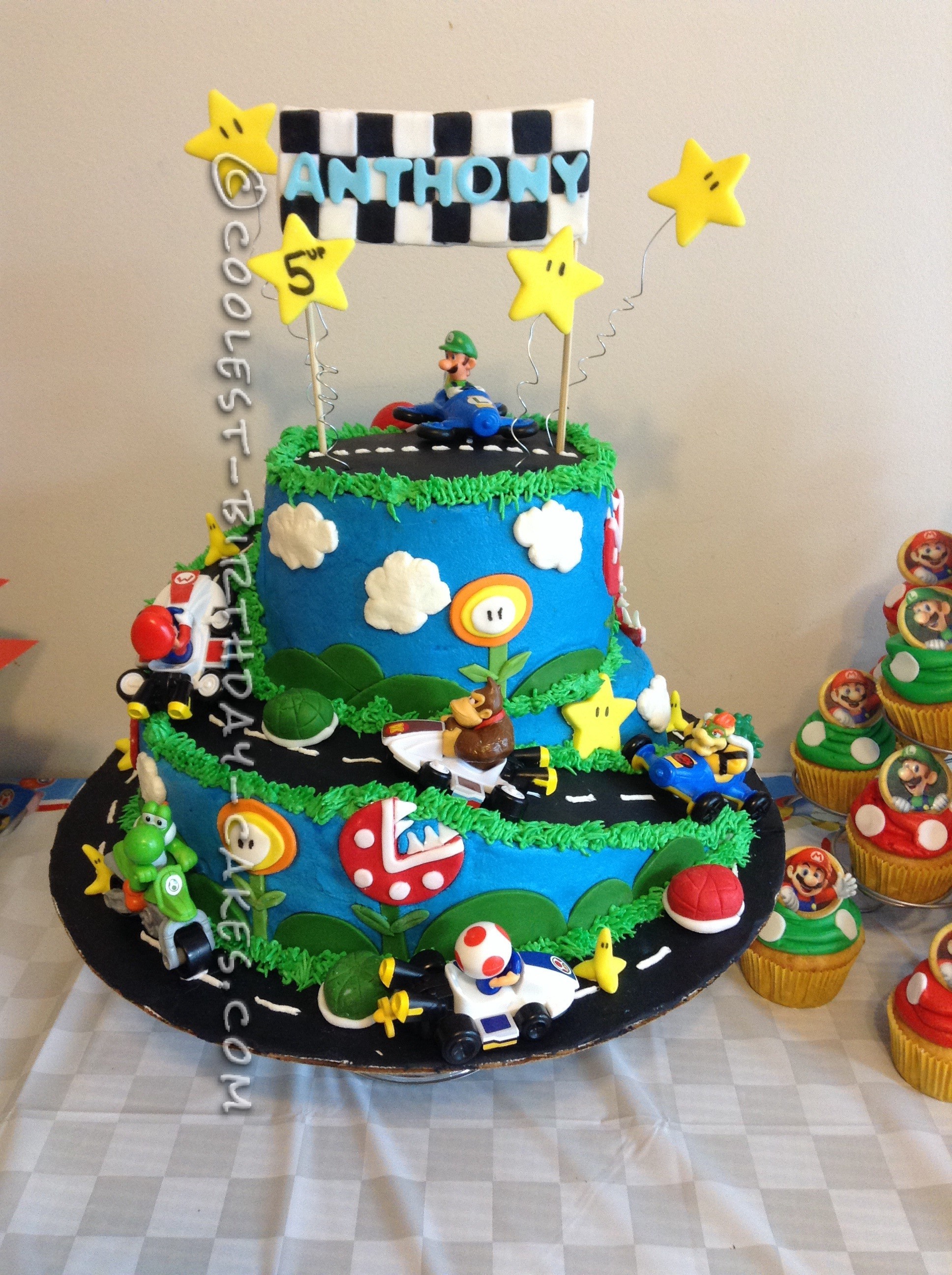 Coolest Mario Kart Wii Birthday Cake