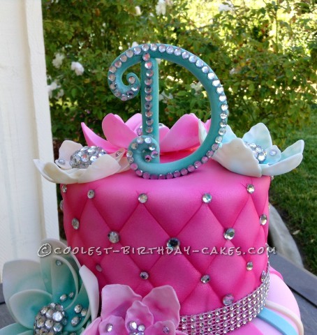 beautiful birthday cake with bling