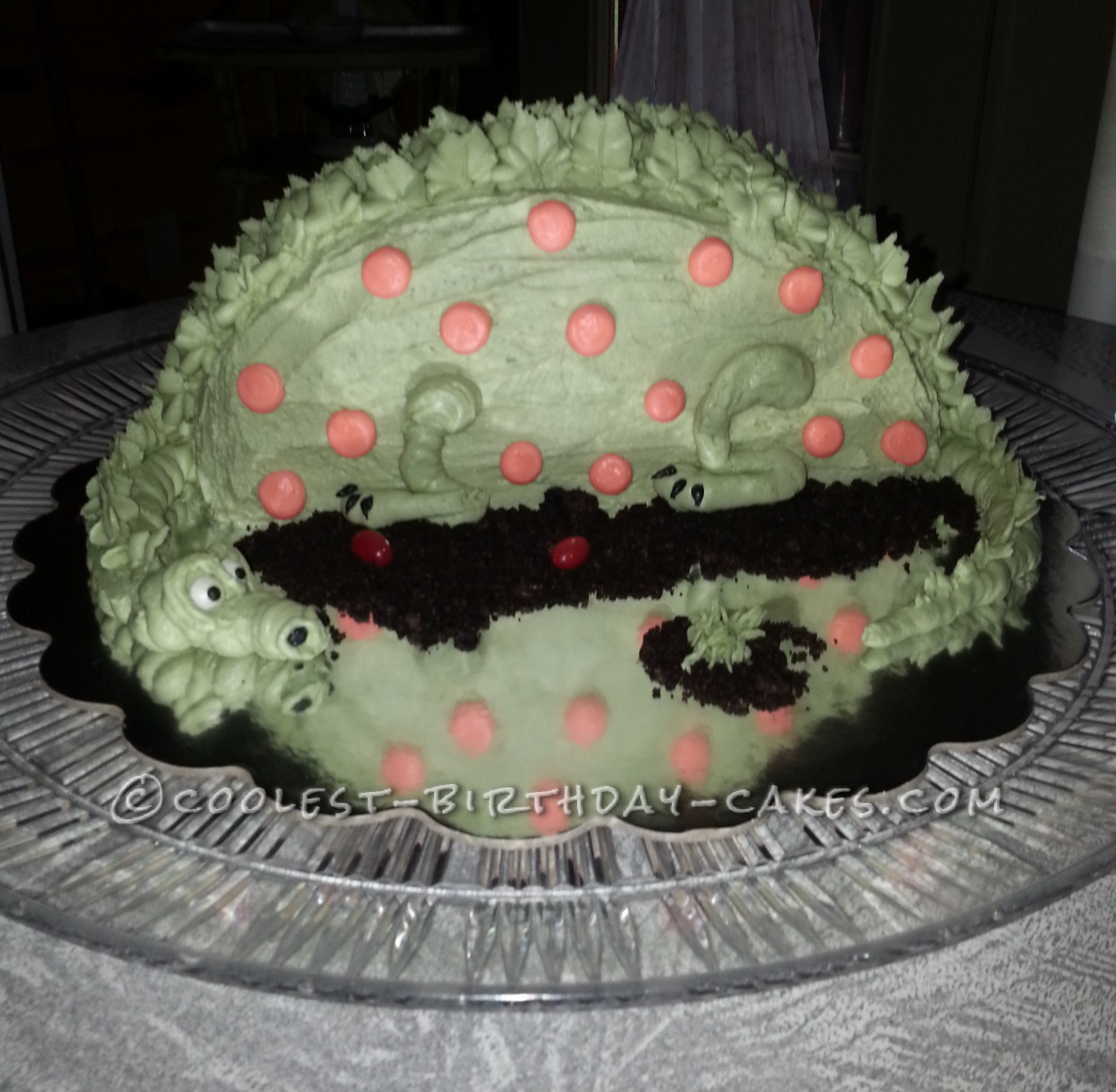 Cool Green Dino Birthday Cake