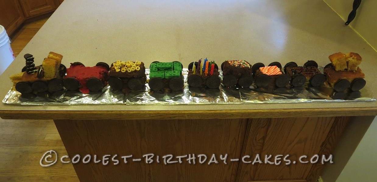 Homemade Express Train Birthday Cake