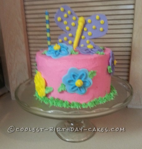 Sweetest 1st Birthday Butterfly Cake