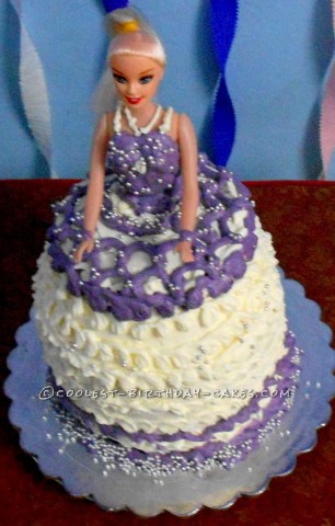 Simple Doll Birthday Cake