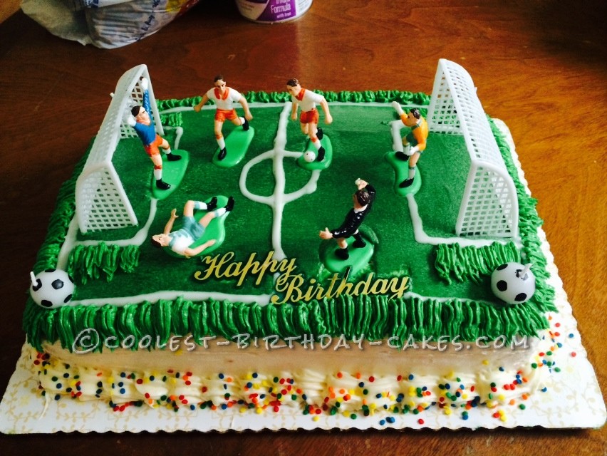 Cool Soccer Field Cake For My Son