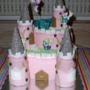 Coolest Homemade Pink Castle Cake