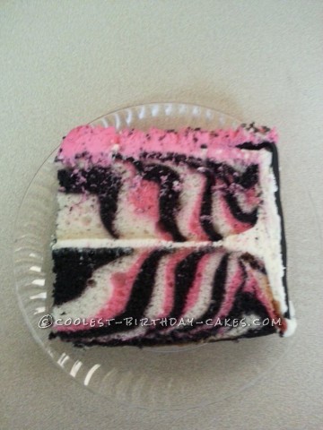 Hot Pink and Zebra Stripes Cake