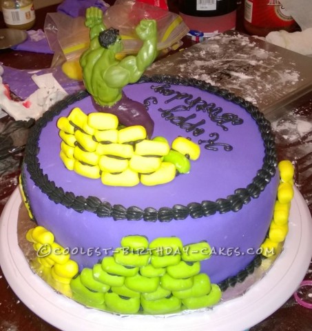 Cool Incredible Hulk Birthday Cake