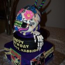 Cool Skull Cake with 70's Zombie-Style Band Covers