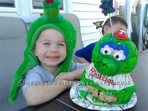 Coolest Phillie Phanatic Birthday Cake