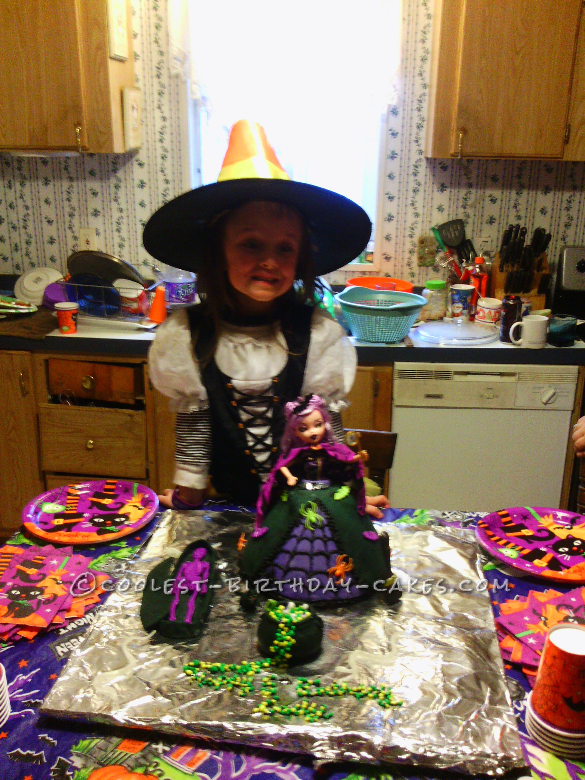 Cutest Witch Doll Cake for a Halloween Birthday